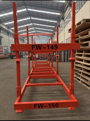 Massimizzare la capacità di stoccaggio con il sistema di scaffalature per pallet a doppia profondità in acciaio blu/arancione/rosso/grigio