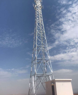 Torre di telecomunicazioni in acciaio a angolo quadrato personalizzabile in conformità con lo standard ISO 9001